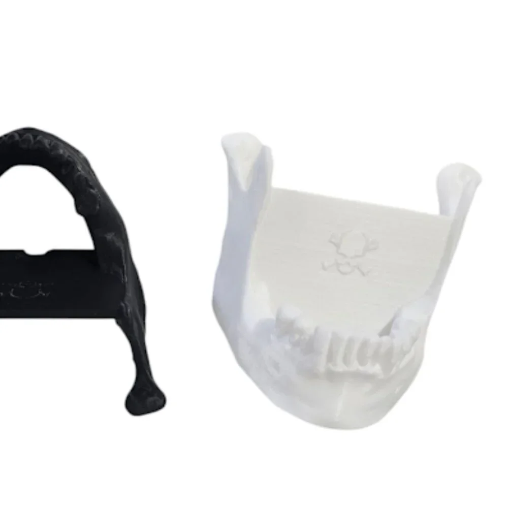 Skull Jaw bone phone and tablet stand. 3D printed jaw bone tablet and phone hold